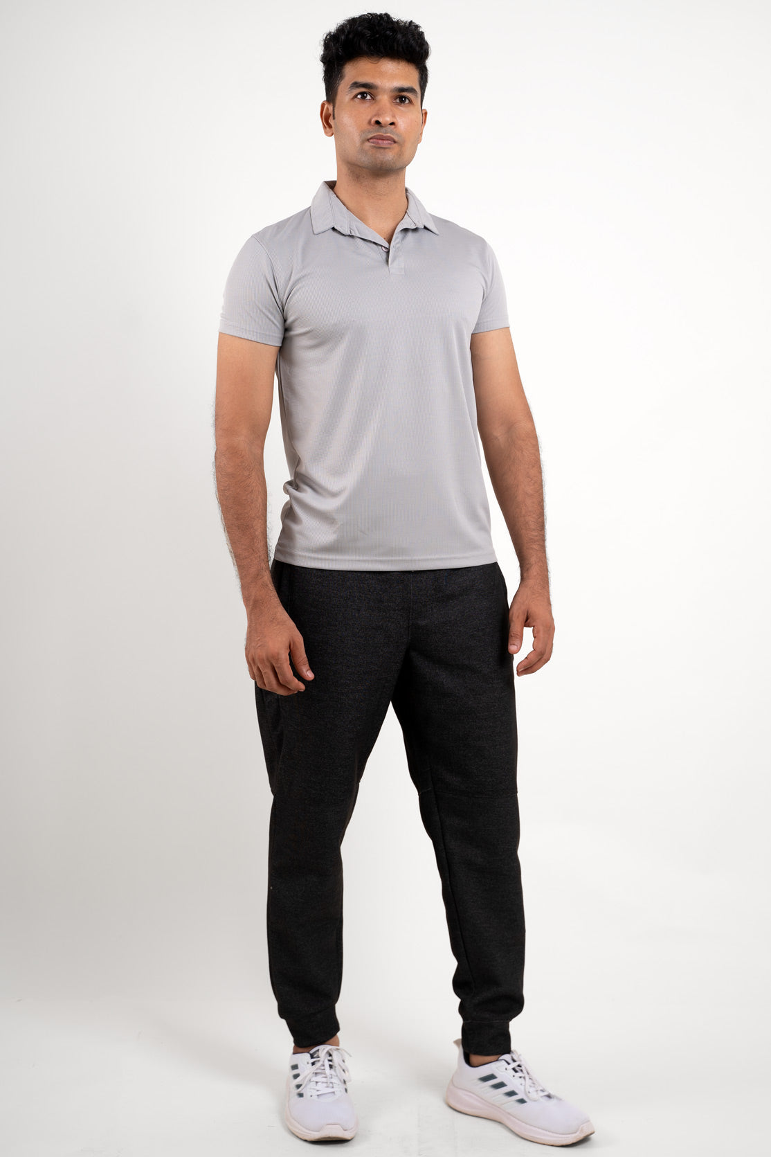 Overall view of the black joggers, highlighting their suitability for various activities and occasions