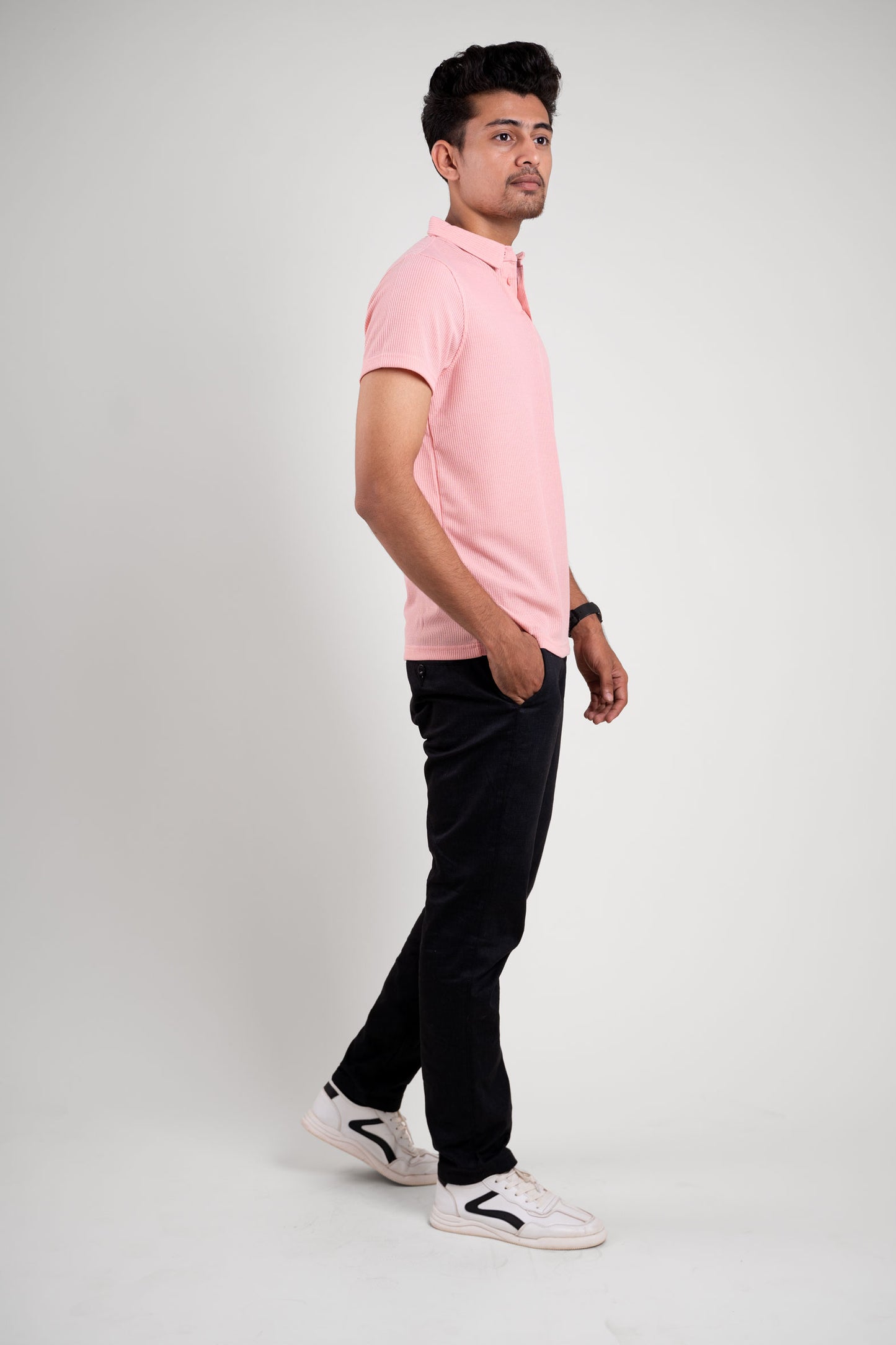 pink polo t shirt