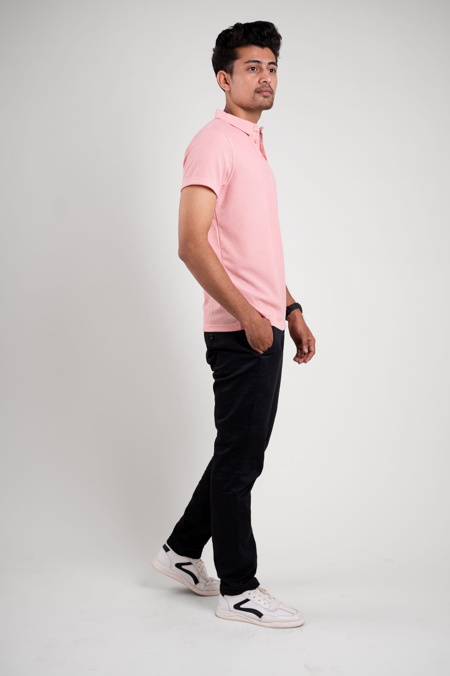 pink polo t shirt